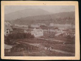 cca 1900 Predeál, Brassó megye, vasútállomás, kményhátú fotó, 11×15,5 cm