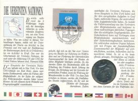 Amerikai Egyesült Államok 1985P 1/2$ "Kennedy" Cu-Ni "ENSZ" felbélyegzett boríté...