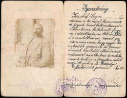 1923 Makó, forgalmi adóellenőr részére kiállított fényképes igazolvány, Dr. Nikelszky Jenő (1887-1948), Makó város polgármesterének aláírásával, bélyegzőkkel, kissé viseltes állapotban