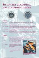 NDK 1982. 50pf Al + NSZK 1994A 50pf Cu-Ni "Út a német egységhez" német nyelvű dísz kartonl...