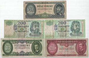 10db-os vegyes pengő és forint bankjegy tétel T:F,VG