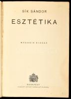 Sík Sándor: Esztétika. Bp.,1942, Szent István-Társulat. Második kiadás. Kiadói papírkötés, kissé sza...