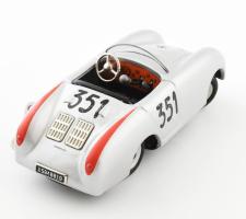 cca 1940 Schuco Examico Spyder fémautó, kulccsal, certifikáttal, leírással, hibátlan, h: 15 cm