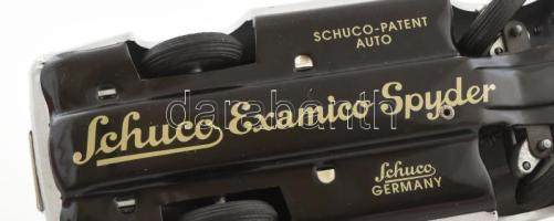 cca 1940 Schuco Examico Spyder fémautó, kulccsal, certifikáttal, leírással, hibátlan, h: 15 cm