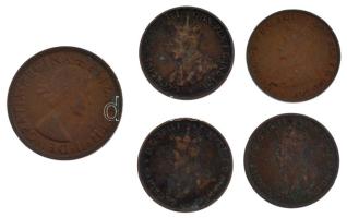 Ausztrália 1913-1917. 1/2p bronz "V. György" + 1933. 1/2p bronz "VI. György" + 1953. 1p bronz "VI. György" T:F Australia 1913-1917. 1/2 Penny bronze "George V" + 1933. 1/2 Penny bronze "George VI" + 1953. 1 Penny bronze "George VI" C:F