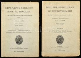 Stäckel Pál: Bolyai Farkas és Bolyai János geometriai vizsgálatai. 1-2. köt. Kiadta, életrajzzal és ...