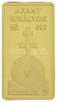 Ifj. Szlávics László (1959-) DN "Arany királyok - Szent István" jelzett Au emlékveret kapszulában (0,5g/0,999/15,2x8,6mm) T:PP