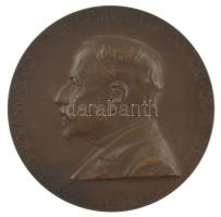 Beck Ötvös Fülöp (1873-1945) 1901. "Korányi Frigyes doktorrá avatásának 50. évfordulója" bronz emlékérem. "FRIDERICO KORÁNYI DE TOLCSVA PER LVSTRA X MED DOCTORI CRATI DISCIPVLI D D D / AEGROTIS SALVS MDCCCLI MDCCCCI" (70mm) T:AU patina HP 791.