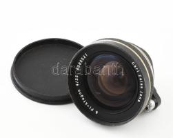 Carl Zeiss Jena Flektogon 4/25 mm objektív, sorozatszám: 6088527. Sapkával, belső lencséjén hálószerű minta.