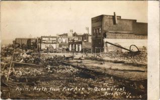 Los Angeles (California), Venice beach. Ruin, north from Pier ave and Ocean front, Brookks' Theatre photo (EB)