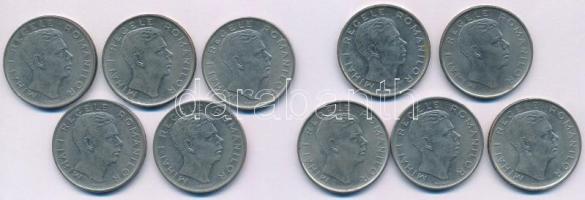 Románia 1943. 100L Fe "I. Mihály" (5x) + 1944. 100L Fe "I. Mihály" (5x) T:XF,VF ...