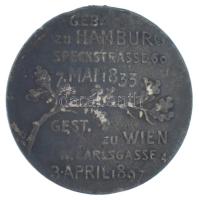 Ausztria ~1900. "Johannes Brahms" jelzetlen Ag emlékérem. Szign.: Anton Scharff (6,16g/22,...