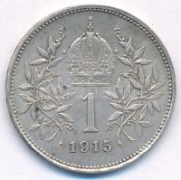 Ausztria 1915. 1K Ag "Ferenc József" T:XF patina Austria 1915. 1 Krone Ag "Franz Jose...