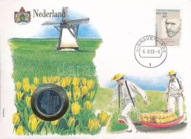 Hollandia 1989. 1G Ni felbélyegzett borítékban, bélyegzéssel T:AU  Netherlands 1989. 1 Gulden Ni in envelope with stamp and cancellation C:AU