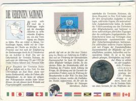 Amerikai Egyesült Államok 1985P 1/2$ "Kennedy" Cu-Ni "ENSZ" felbélyegzett boríté...