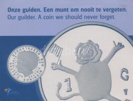 Hollandia 2001. 1G Ni Az utolsó Gulden eredeti dísz kartonlapon T:BU Netherlands 2001. 1 Gulden Ni The last Guilder in original cardboard packing C:BU