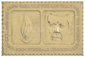 DN "John F. Kennedy 1917-1963" aranyozott, jelzett Ag tömb (17,13g/0.999/39x26mm) T:AU ND "John F Kennedy 1917-1963" gilt, hallmarked Ag bar (17,13g/0.999/39x26mm) T:AU