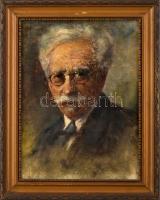 Ferraris Artúr (1856-1936): Arckép. Olaj, vászon. Jelezve balra lent (keret által takarva). Dekoratí...