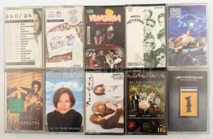 10 db zenei kazetta: Hungária, Koncz Zsuzsa, Kaláka, UEFA Euro 2000, stb.