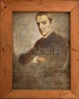 Ferraris Artúr (1856-1936): Fiatal hölgy arcképe. Olaj, vászon. Jelezve jobbra lent (halványan). Hát...