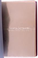 "Münz Briefe aus aller Welt" piros, plüssborítású, négygyűrűs album, 40db kettes osztású b...