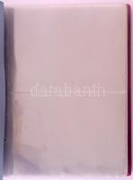 "Münz Briefe aus aller Welt" piros, plüssborítású, négygyűrűs album, 40db kettes osztású b...