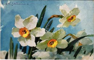 Flowers. Künstlerkarte Nr. 3959. Serie 16. (fl)