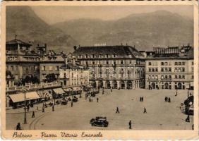 Bolzano, Bozen (Südtirol); Piazza Vittorio Emanuele / square, hotel, automobiles (EK)
