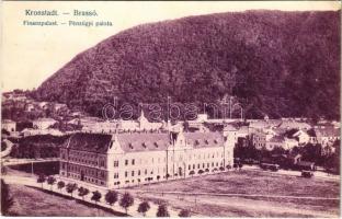 1909 Brassó, Kronstadt, Brasov; Pénzügyi palota, városi vasút állomása / Finanzpalast / Palace of Finance, urban railway station (EK)