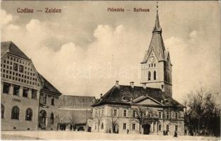 Feketehalom, Zeiden, Codlea; Primaria / Rathaus / Városháza. H. Christel kiadása / town hall