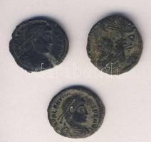 Római Császárság II. CONSTANTIUS 324-361. Bronzpénz T:3 + I. VALENTINIANUS 364-375. Nummi T:3 + VALE...