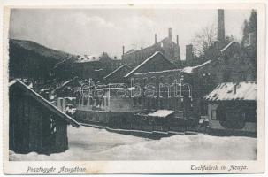 Azuga, Posztógyár télen. Grünfeld Vilmos kiadása / Tuchfabrik / cloth factory in winter