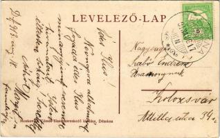 1913 Désakna, Ocna Dejului; M. kir. sóbányahivatal és római katolikus templom. Moskovitz Vilmos kiad...