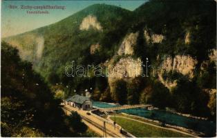 Rév, Vad, Vadu Crisului; Zichy-cseppkőbarlang, vasútállomás, híd / railway station, bridge (Rb)