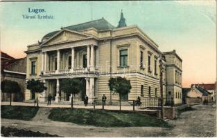 Lugos, Lugoj; Városi színház. Auspitz Adolf kiadása / theatre (EB)