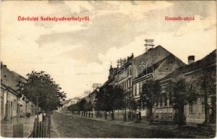 1908 Székelyudvarhely, Odorheiu Secuiesc; Kossuth Lajos utca. Sterba Ödön kiadása / street view (EK)