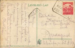 1918 Arad, Báró Eötvös utca, üzletek. Vasúti levelezőlapárusítás 30. sz. 1916. / street view, shops ...