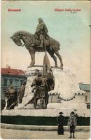 1908 Kolozsvár, Cluj; Mátyás király szobor / statue, monument (EB)