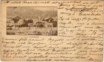 1898 (Vorläufer) Borosznófürdő, Brusno-kúpele (Borosznó, Brusznó, Brusno); A fürdőház / spa, bathhouse (kis szakadás / small tear)