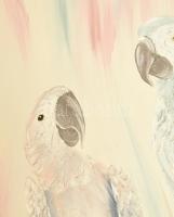 Walcutto jelzéssel: Papagájok. Olaj, vászon. Dekoratív fakeretben. 91x122 cm. KIZÁRÓLAG SZEMÉLYES ÁT...