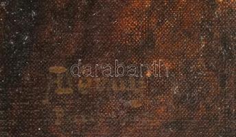 Lévay (?) Paris jelzéssel, feltehetően XIX. sz. vége/XX. sz. eleje: Portré. Olaj, vászon. Hátoldalán...