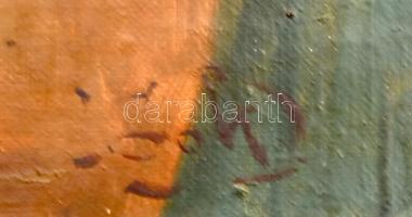 Ivanácz Zsolt József (1869-?): Lány népviseletben. Olaj, vászon. Jelezve balra lent. Dekoratív korab...