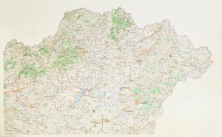 1979 Magyarország térképe (4 részből álló, nagyméretű térkép), 1 : 300.000, Bp., Kartográfiai Vállal...