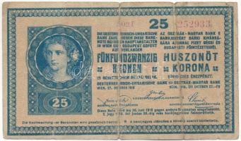 1918. 25K "3021" 2mm, hullámos hátlappal T:VG Adamo K22B