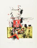 Misch Ádám (1935-1995): Zu jener Zeit (abban az időben), 1980-as évek. Szitanyomat, papír, jelzett, számozott (8/10), 44x31,5 cm (lapméret: 70x50 cm). Mindössze 10 példányban készült gyűjtői ritkaság!