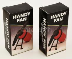 2 db kézi ventilátor, eredeti dobozukban, elemekkel