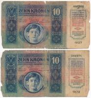 1915. 10K fekete "ROMANIA TIMBRU SPECIAL" felülbélyegzéssel (2db) T:VG