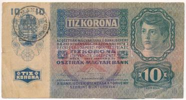 1915. 10K fekete "ROMANIA TIMBRU SPECIAL" felülbélyegzéssel T:F,VG