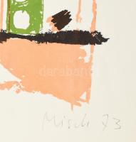 Misch Ádám (1935-1995): Motívumok (cím nélkül), 1973. Szitanyomat, papír, jelzett és datált (Misch 7...