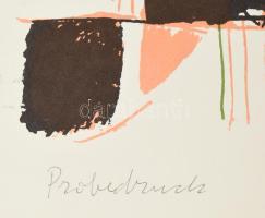 Misch Ádám (1935-1995): Motívumok (cím nélkül), 1973. Szitanyomat, papír, jelzett és datált (Misch 7...